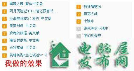 帝国CMS排行数字效果实现方法