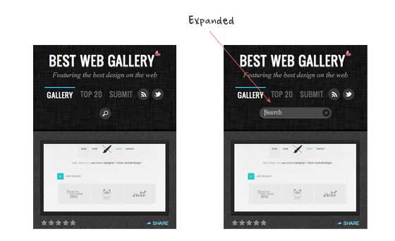 HTML5实践可伸缩的mobile搜索框