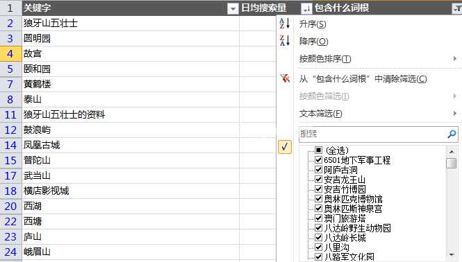关键词整理清洗，过滤，聚类 分析长尾关键词前后缀