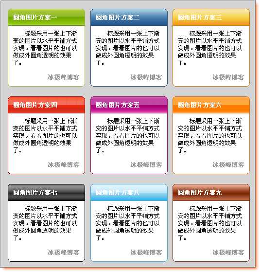 纯CSS圆角框：透明圆角化背景图片